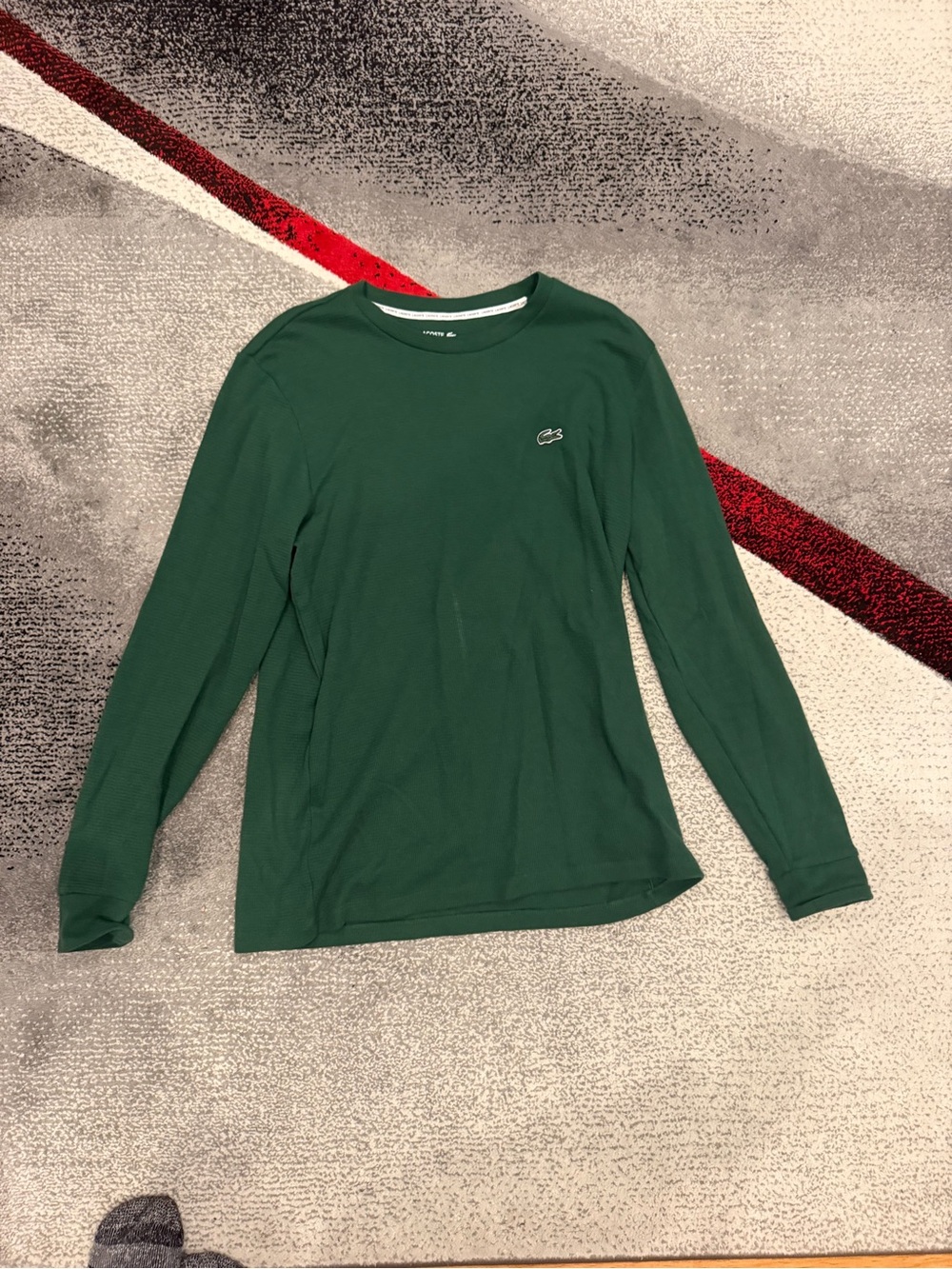 Lacoste Green Long-Sleeve Crewneck Tee